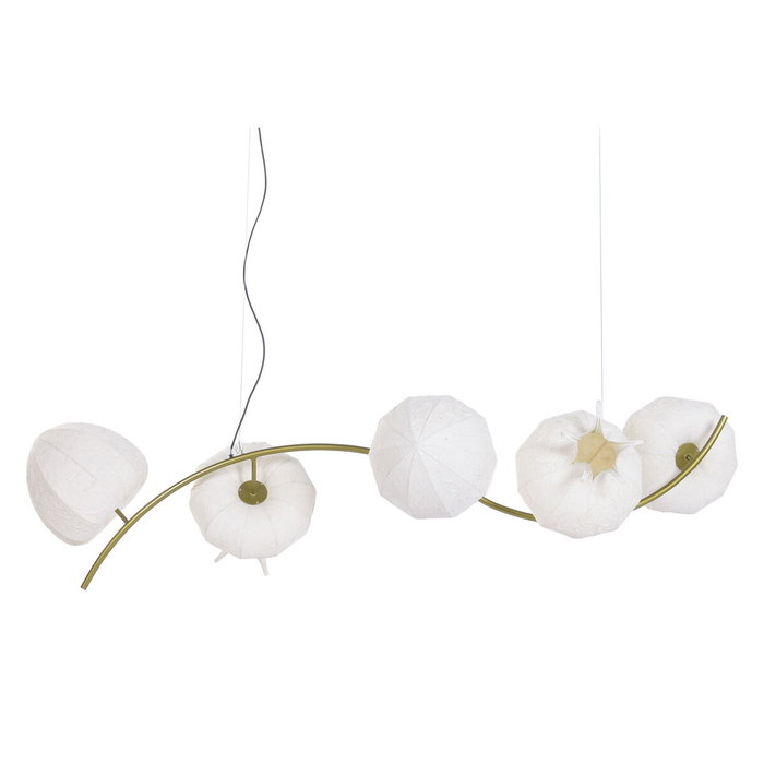 DKD Home Decor Lámpara de Techo de Papel y Acero 181,5x70 cm DKD Home Decor Lámpara de Techo de Papel y Acero 181,5x70 cm