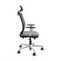 PIQUERAS Y CRESPO Silla de oficina Haches Gris con Mecanismo Sincro/Traslack