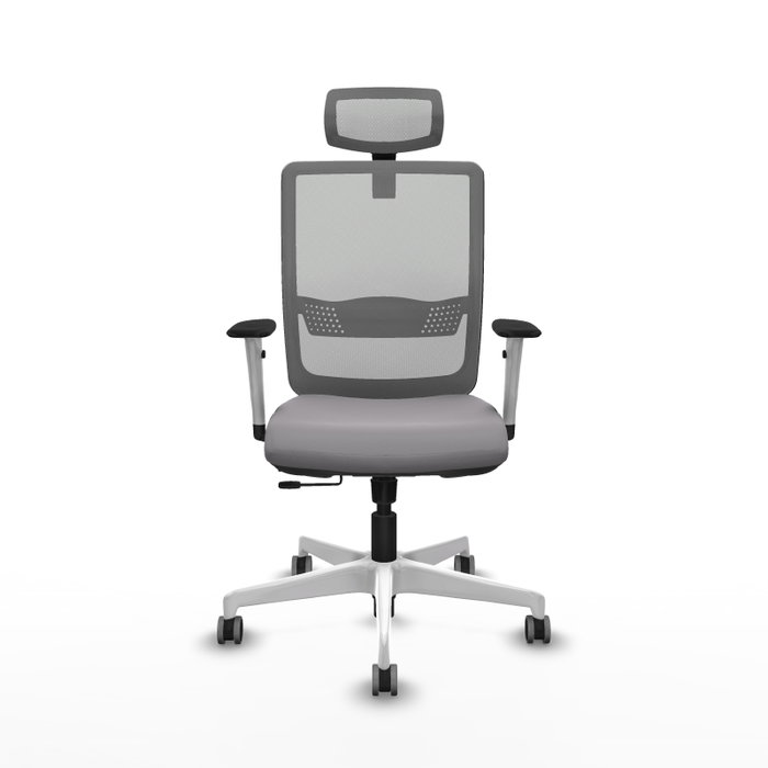 PIQUERAS Y CRESPO Silla de oficina Haches Gris con Mecanismo Sincro/Traslack
