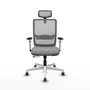 PIQUERAS Y CRESPO Silla de oficina Haches Gris con Mecanismo Sincro/Traslack
