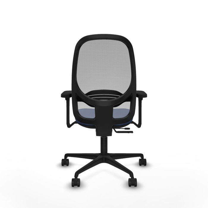 PIQUERAS Y CRESPO Silla de oficina Cilanco con mecanismo Sincro/Traslack, Azul marino y Gris