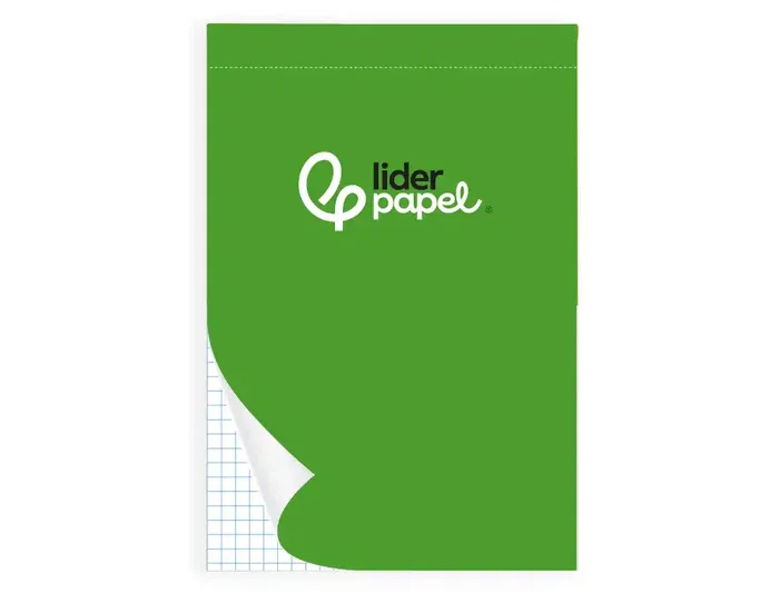 Liderpapel Bloc de Notas Cuadriculado 4mm B7 80 Hojas 60 g/m2 Perforado 70x125x90 mm