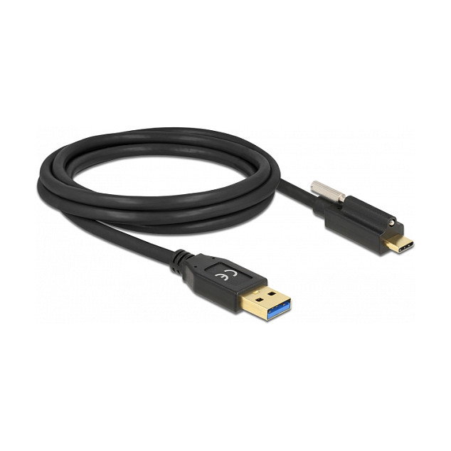DeLOCK Cable USB Tipo-A a USB Tipo-C con tornillo de seguridad 2 m DeLOCK Cable USB Tipo-A a USB Tipo-C con tornillo de seguridad 2 m