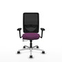 PIQUERAS Y CRESPO Silla de oficina Zulema con mecanismo Sincro/Traslack, Morado y Negro