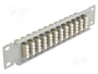 DeLOCK Panel de conexión de fibra óptica 10″ 12 puertos LC Quad
