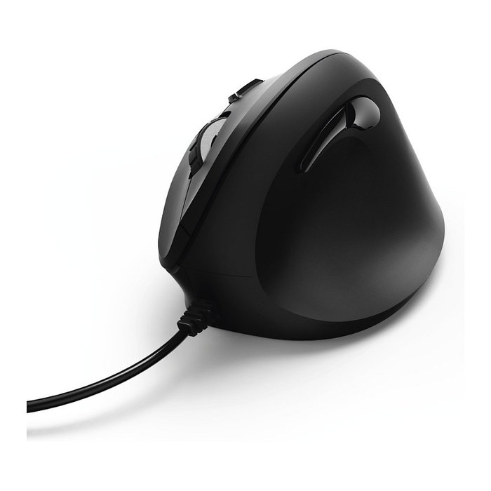 Hama EMC-500 Ratón Ergonómico Negro