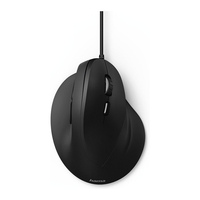 Hama EMC-500 Ratón Ergonómico Negro