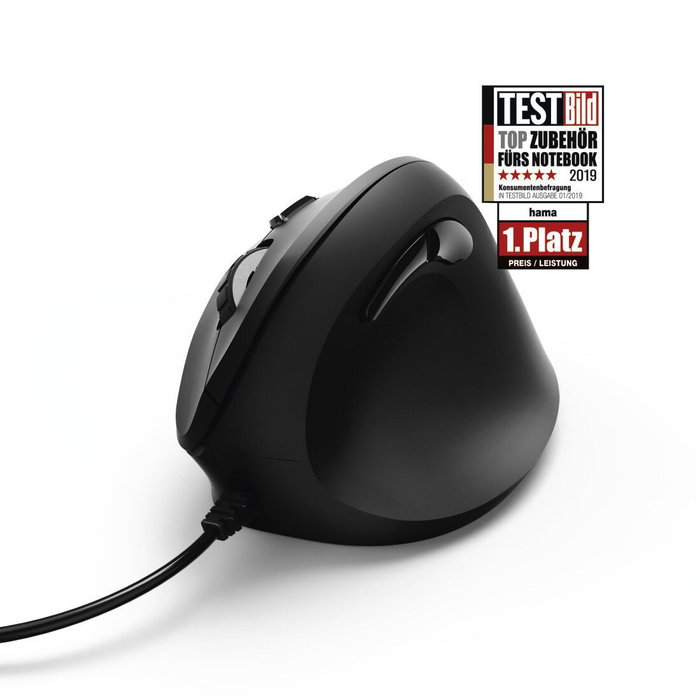 Hama EMC-500 Ratón Ergonómico Negro Hama EMC-500 Ratón Ergonómico Negro