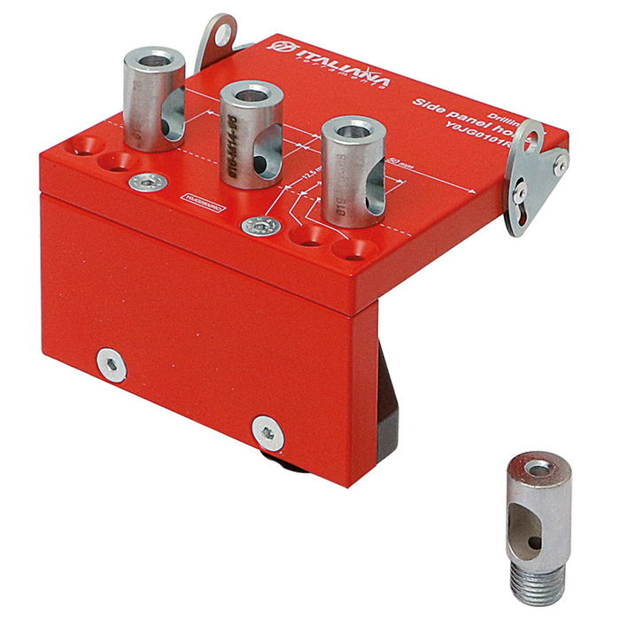 ITALIANA FERRAMENTA Plantilla Taladros Laterales J10-J12 Ø5 Y Ø8 Mm Para Espesores De 16 A 18 Mm ITALIANA FERRAMENTA Plantilla Taladros Laterales J10-J12 Ø5 Y Ø8 Mm Para Espesores De 16 A 18 Mm