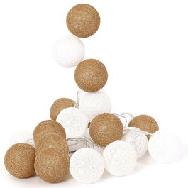 Home Deco Light Guirnalda Luz 20 Led Blanco y Oro para Decoración Hogar