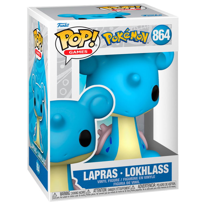 Funko Figura POP Pokemon Lapras Vinilo 9cm Caja Regalo