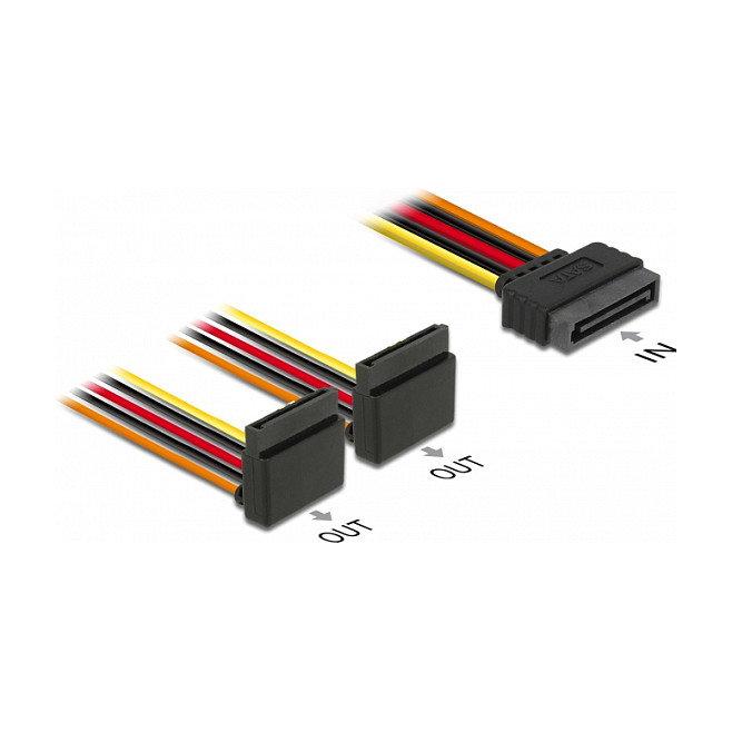 DeLOCK 60170 Cable de alimentación SATA 15 pines a 2 x SATA 15 pines DeLOCK 60170 Cable de alimentación SATA 15 pines a 2 x SATA 15 pines