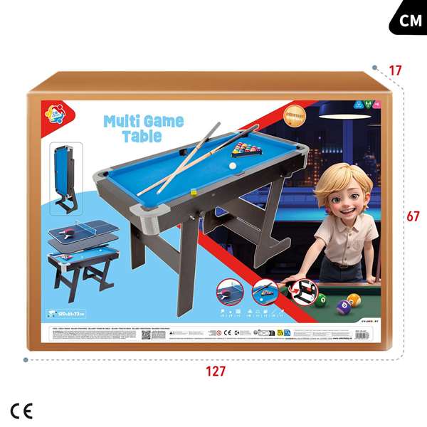 Color Baby Mesa Billar Convertible Ping Pong - 120X61X73 Cm