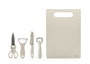 Quttin Set de 4 Utensilios de Cocina con Tabla de Cortar de 12 Piezas