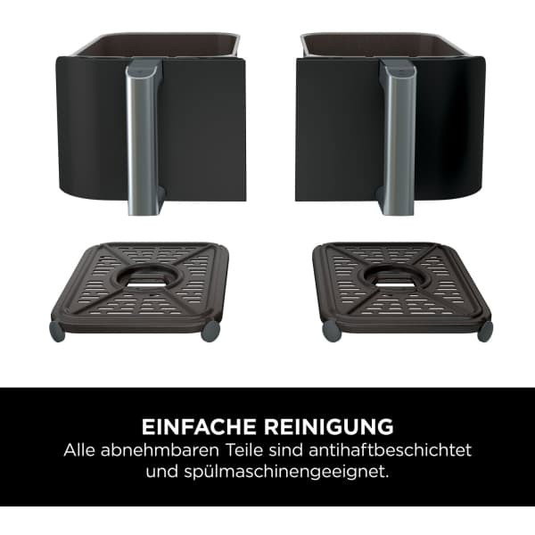 Ninja AF200EU Freidora de Aire Caliente Dual Zone 7.6 L (1.6 kg), Negro