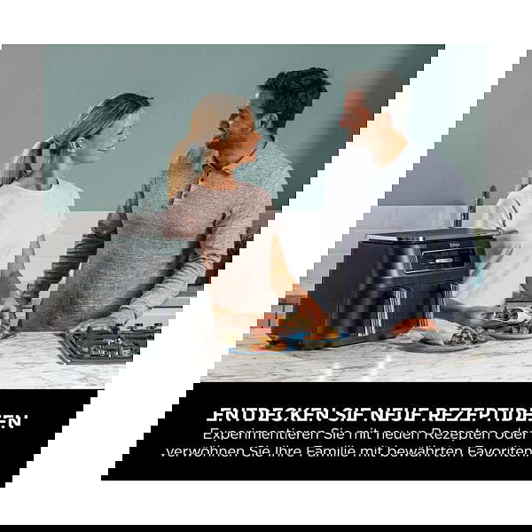 Ninja AF200EU Freidora de Aire Caliente Dual Zone 7.6 L (1.6 kg), Negro