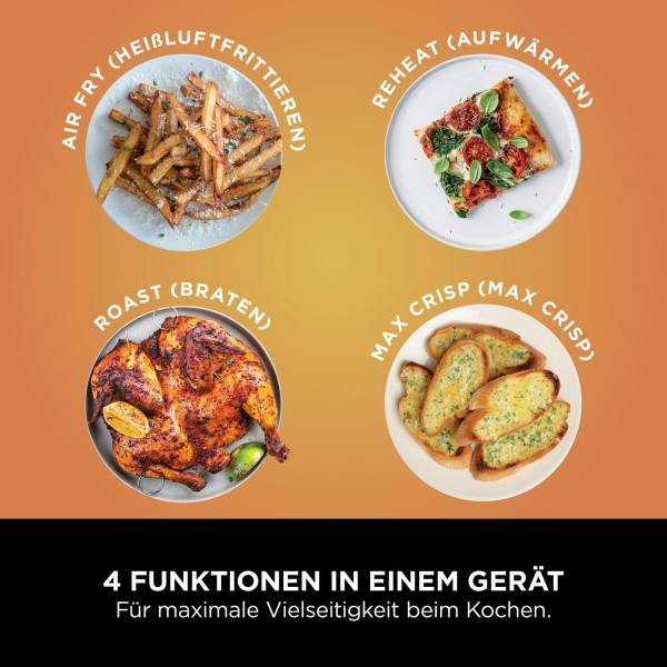 Ninja AF200EU Freidora de Aire Caliente Dual Zone 7.6 L (1.6 kg), Negro