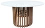 DKD Home Decor Mesa de Comedor Acacia Terrazo 130x130x76