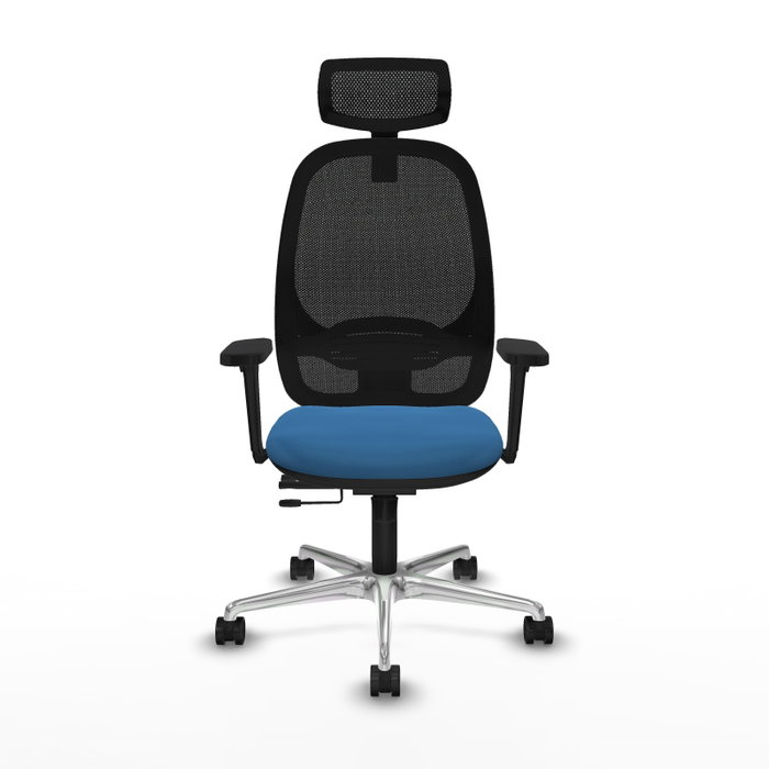 PIQUERAS Y CRESPO Silla de oficina Cilanco con mecanismo Sincro/Traslack Azul claro