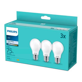Philips Bombilla LED de Filamento Mate E27 8.5W (Equivalente 75W) 1055lm 4000K Luz Día - Pack de 3 Unidades