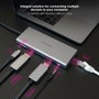 Nanocable Hub USB-C 12 en 1 con HDMI 4K, DisplayPort y PD 100W Gris