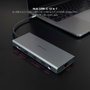 Nanocable Hub USB-C 12 en 1 con HDMI 4K, DisplayPort y PD 100W Gris