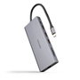 Nanocable Hub USB-C 12 en 1 con HDMI 4K, DisplayPort y PD 100W Gris