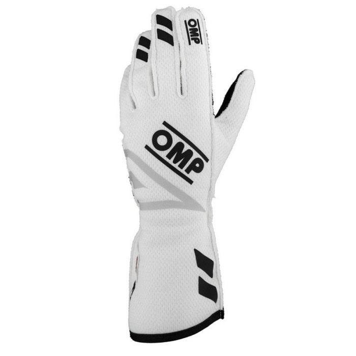 Omp OMPIB0-0773-A01-020-M Guantes de Rally One Evo Fx FIA 8856-2018 Alveolar Agarre Silicona Blanco Talla M