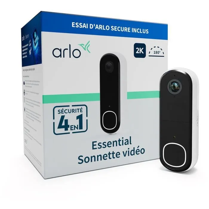 Arlo Timbre con Vídeo AVD4001-100EUS Wi-Fi Direct Sirena Integrada 4 en 1 Arlo Timbre con Vídeo AVD4001-100EUS Wi-Fi Direct Sirena Integrada 4 en 1