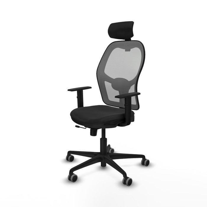 PIQUERAS Y CRESPO Silla de oficina Jorquera con mecanismo Sincro/Traslack, Negro/Gris