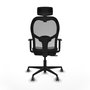 PIQUERAS Y CRESPO Silla de oficina Jorquera con mecanismo Sincro/Traslack, Negro/Gris