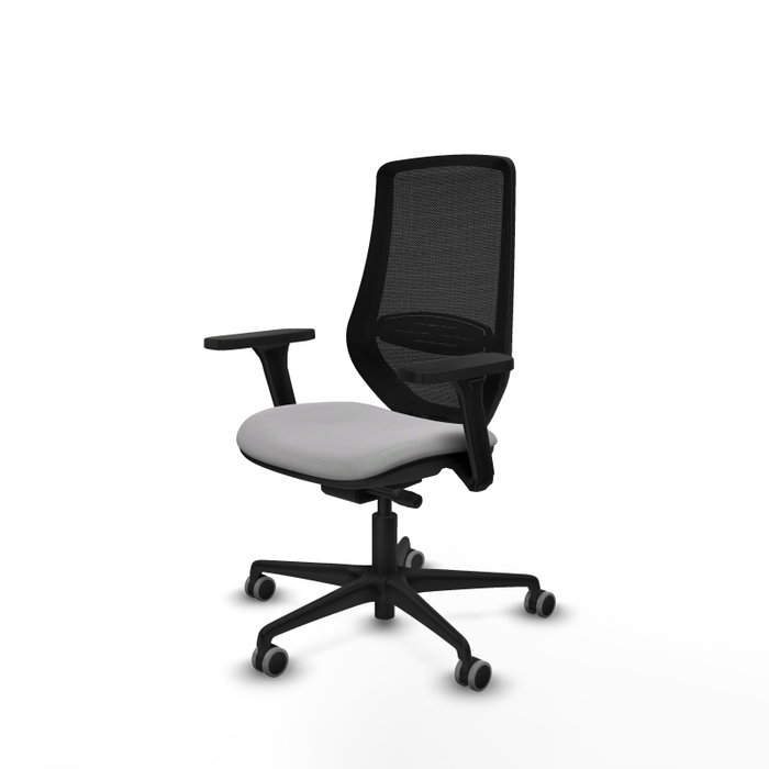 PIQUERAS Y CRESPO Silla de oficina Mardos con mecanismo Sincro/Traslack, Gris claro y Negro