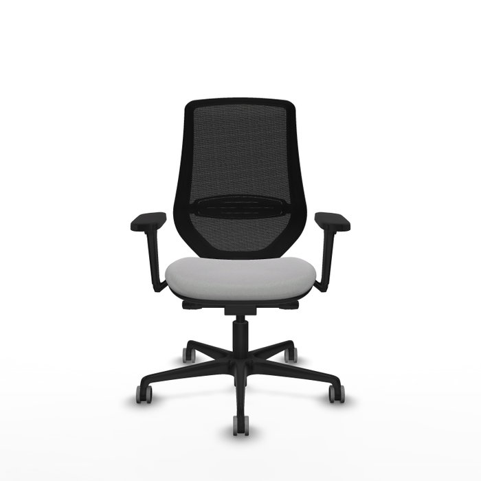 PIQUERAS Y CRESPO Silla de oficina Mardos con mecanismo Sincro/Traslack, Gris claro y Negro