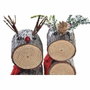 DKD Home Decor Figura de Abedul con Purpurina Surtido de 2 Unidades