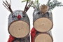 DKD Home Decor Figura Navidad Alpina Natural Rojo 9 x 23 x 10 cm (2 Unidades)