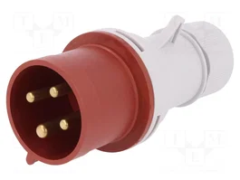 PAWBOL Enchufe Macho de Alimentación AC Trifásico 32A 4P 400V
