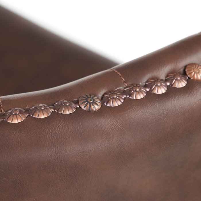 Silla Marrón Pu/Metal Salón 51 X 55 X 72 cm (Set de 2) Silla Marrón Pu/Metal Salón 51 X 55 X 72 cm (Set de 2)