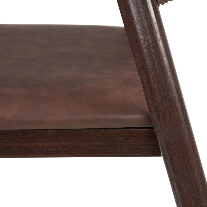 Silla Marrón Pu/Metal Salón 51 X 55 X 72 cm (Set de 2) Silla Marrón Pu/Metal Salón 51 X 55 X 72 cm (Set de 2)