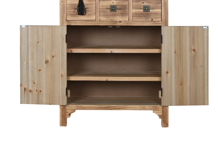DKD Home Decor Cajonera Oriental Rojo Natural 63 x 101 x 27 cm DKD Home Decor Cajonera Oriental Rojo Natural 63 x 101 x 27 cm