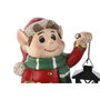 DKD Home Decor Figura LED Magnesia Elfo Rojo 26x26x42 cm