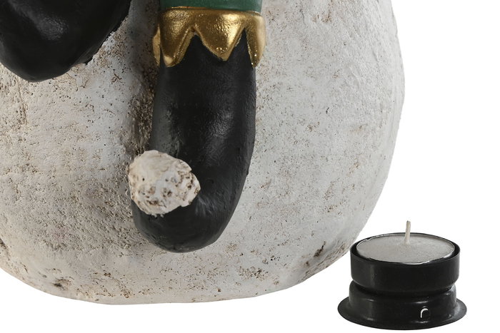 DKD Home Decor Figura Navidad Tradicional Elfo Rojo Verde Blanco Negro Led Magnesia 26 x 42 x 26 cm