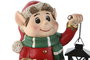 DKD Home Decor Figura Navidad Tradicional Elfo Rojo Verde Blanco Negro Led Magnesia 26 x 42 x 26 cm
