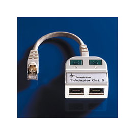 Telegärtner T-Adapter CAT5E RJ45 a Token Ring (ISDN) 2x blindado