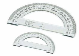 Faibo Transportador Semicírculo Escolar 15 cm Graduado en 180°, Set de 20 Unidades (Set de 20)