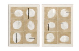 DKD Home Decor Cuadro Lienzo Moderno Relieve Surtido de 2 Piezas 90x120 cm