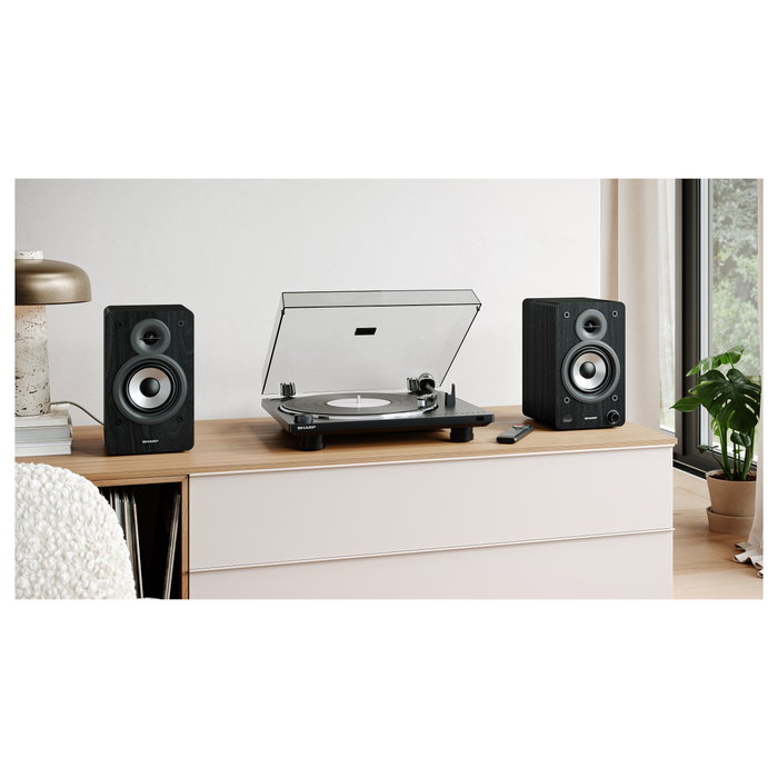 Sharp RP-TT100 Tocadiscos Automático con Bluetooth 5.4 y USB-C, Negro
