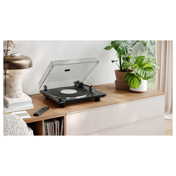Sharp RP-TT100 Tocadiscos Automático con Bluetooth 5.4 y USB-C, Negro