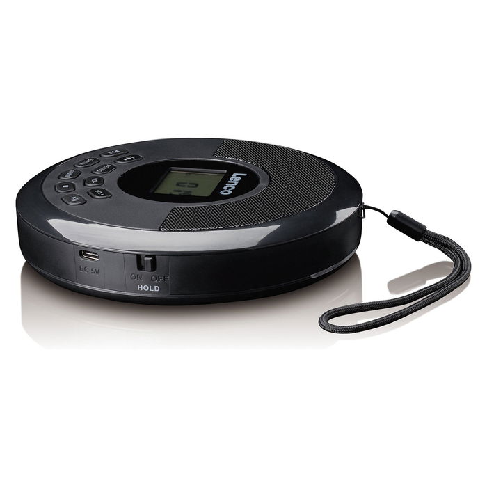 Lenco CD-340BK Reproductor de CD Portátil con Bluetooth, DAB+/FM, Negro