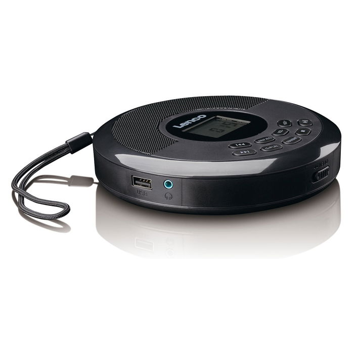 Lenco CD-340BK Reproductor de CD Portátil con Bluetooth, DAB+/FM, Negro
