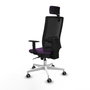 PIQUERAS Y CRESPO Silla de oficina Horna con mecanismo Sincro, Morado y Negro